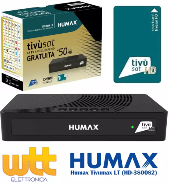 DECODER SATELLITARE DVB-S2 TIVUSAT HUMAX Tivumax LT (HD-3801S2) - CON TESSERA