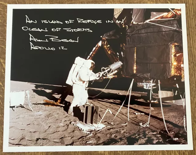 Alan Bean Apollo 12 Signed 10 x 8 LM 'Intrepid' Photo *Zarelli Space LOA*