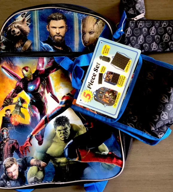 Marvel Avengers Infinity War Kids 5-Piece Backpack Set