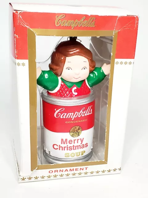 Vtg Campbells Kids Christmas Ornament 1998 Kurt S Adle-Merry Christmas Soup