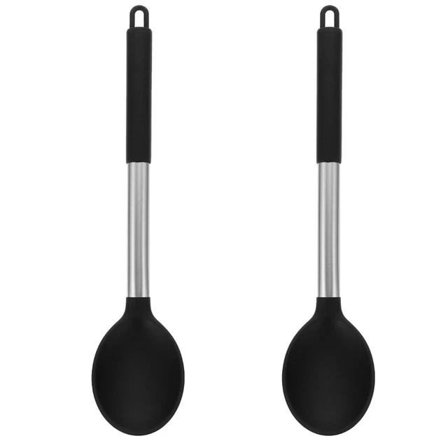 2 piezas utensilio de cocina cuchara antiadherente sartén utensilios de cocina herramienta de silicona