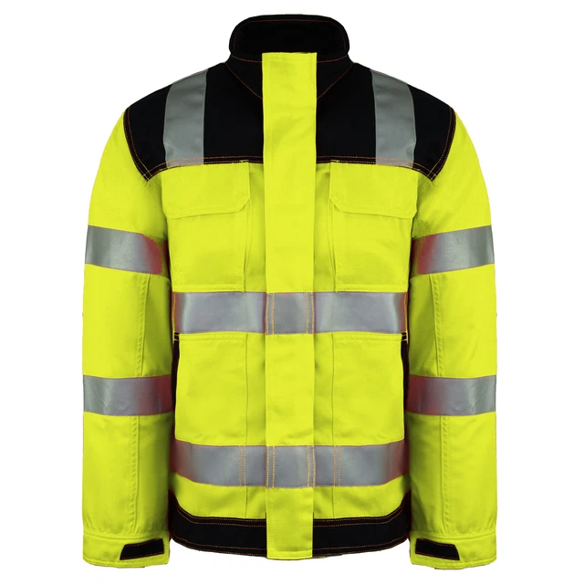 Giacca da lavoro da uomo Dickies alta visibilità con cerniera giallo blu navy SA30015 YLW NUOVA IN VIY