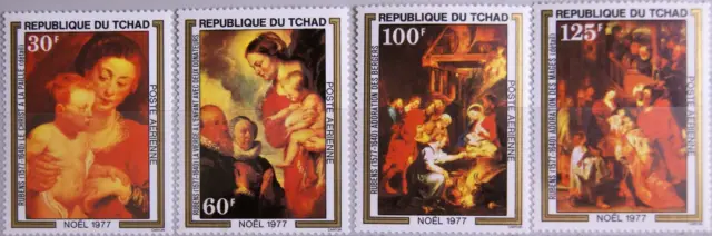 CHAD TSCHAD 1977 817-20 Weihnachten Christmas Religion Rubens Gemälde Paintings