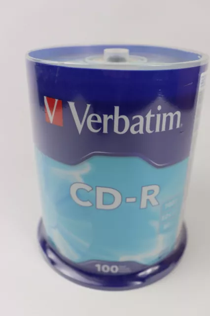 NEW Verbatim 94554 700MB 52x CD-R Disc - Pack of 100