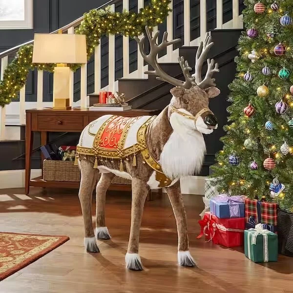 NEW HOME ACCENTS Holiday 4.5 Ft. Animated Reindeer Christmas