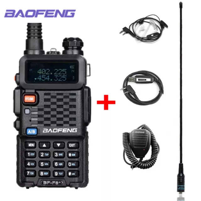 Baofeng Bf-F8+ Two Way Radios 5W 128Ch Vhf Uhf Fm Transceiver Ham Walkie Talkie