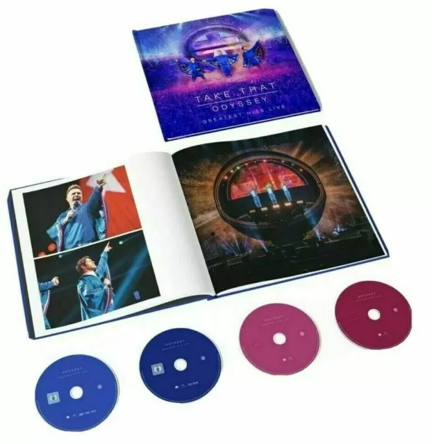 Take That ‎– Odyssey - Greatest Hits Live [New & Sealed] 4 Discs + Book