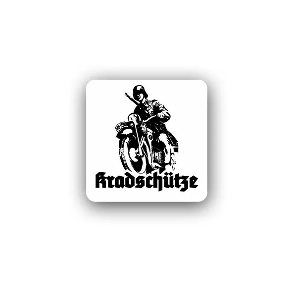 Kradschütze Motorrad Oldtimer Bike Kradmelder Einheit Aufkleber 7x7 cm #A4145