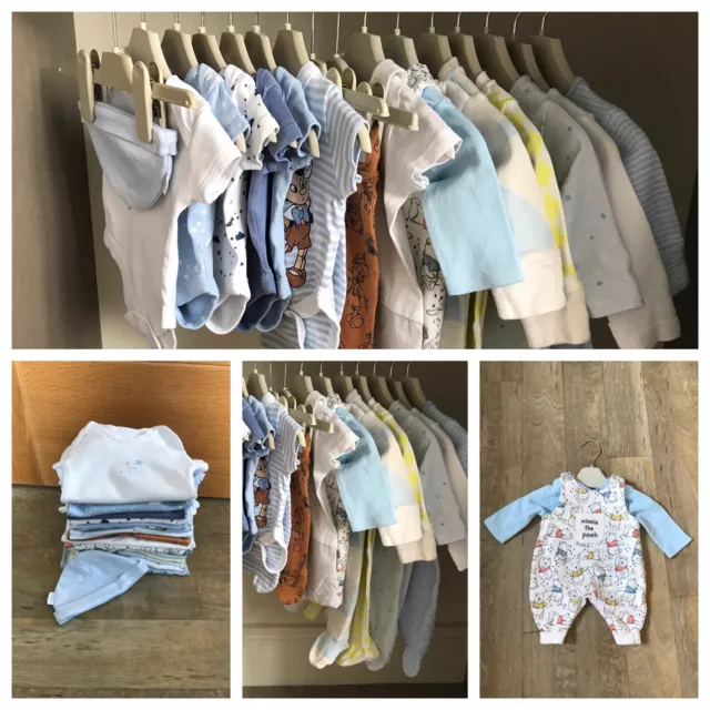 Beautiful Baby Boys Clothes Bundle Age Newborn/ 0-1 Month Great Condition.
