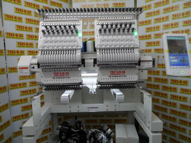 Twin/Single Head Industrial 15 Needle COMPACT fully automatic Embroidery machine