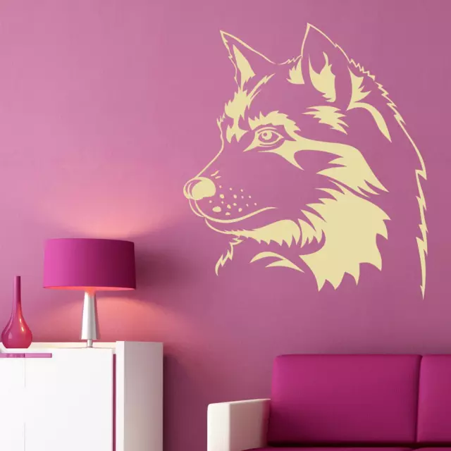 Wolf Side Profile Wall Sticker Decal Transfer Animal Nature Wile Kids Vinyl UK 3