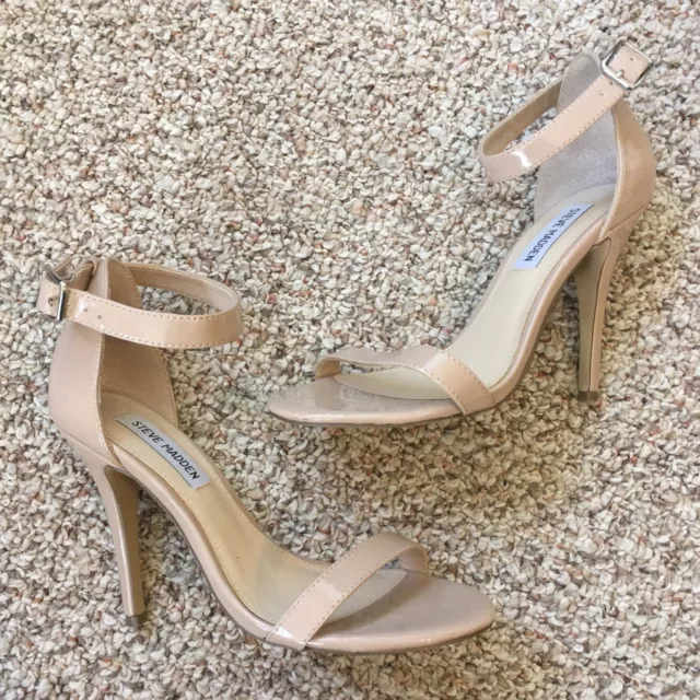 Steve Madden Nude Heels Pumps Size 7 High Heel Stiletto Realove Strap Classic