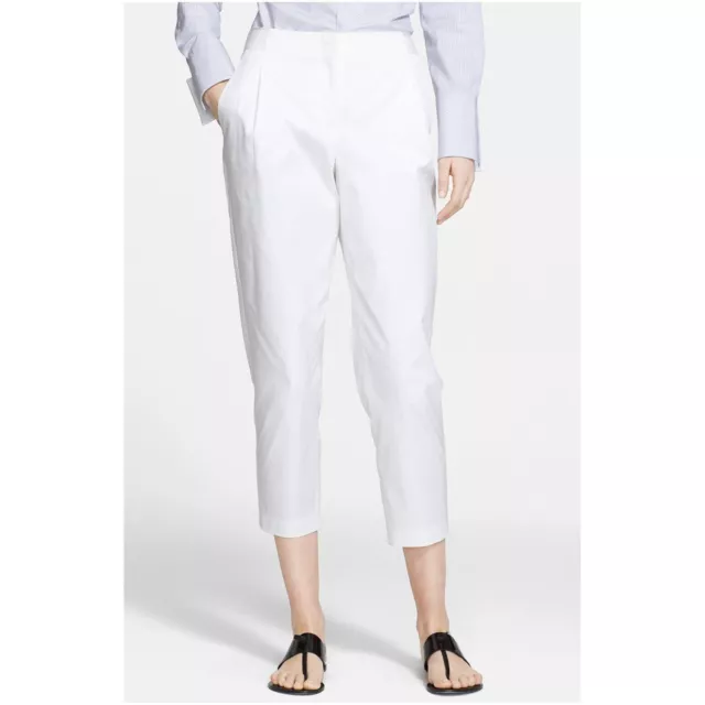 Nordstrom Signature and Caroline Issa Womens Cropped White Pants Size 10