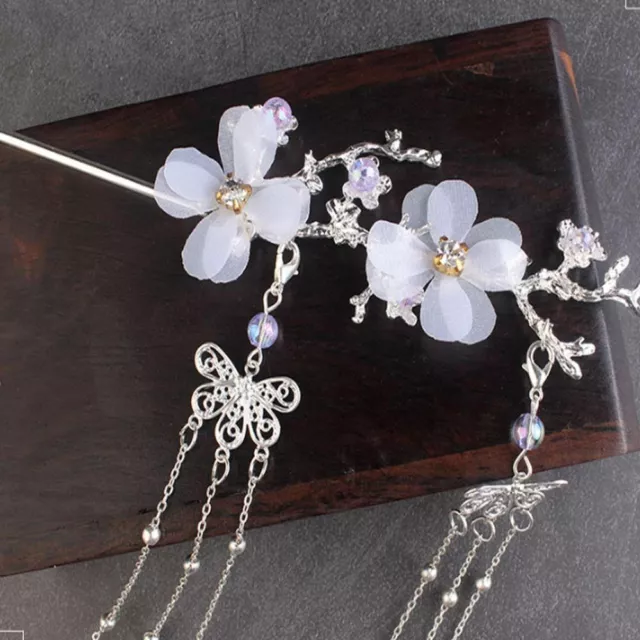 Branch Tassel Hairpin Flower Hair Sticks Hair Fork Hanfu Hair Accessories