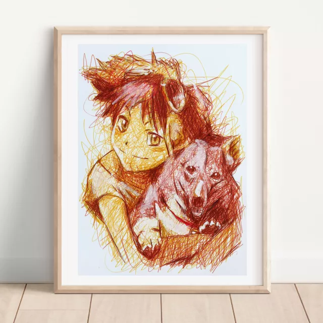 Edward Wong Hau Pepelu Tivrusky IV Ballpoint Pen Print, Cowboy Bebop Art Poster