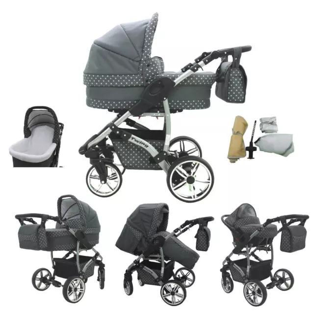 Kinderwagen Set in 50 Farben Babyschale Buggy Isofix Twing by Lux4Kids