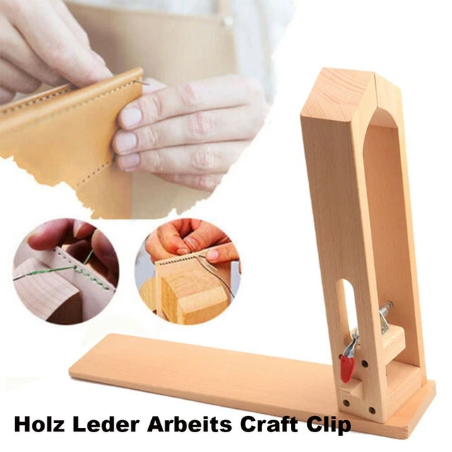 Leder Nähen Werkzeug Halteclip Nähkloben Nähpferd Behandlungen Crafts Beech Wood