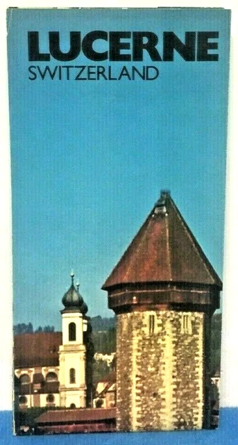 Vintage Lucerne Switzerland Travel Tourist Holiday Brochure Photo Images Guide.