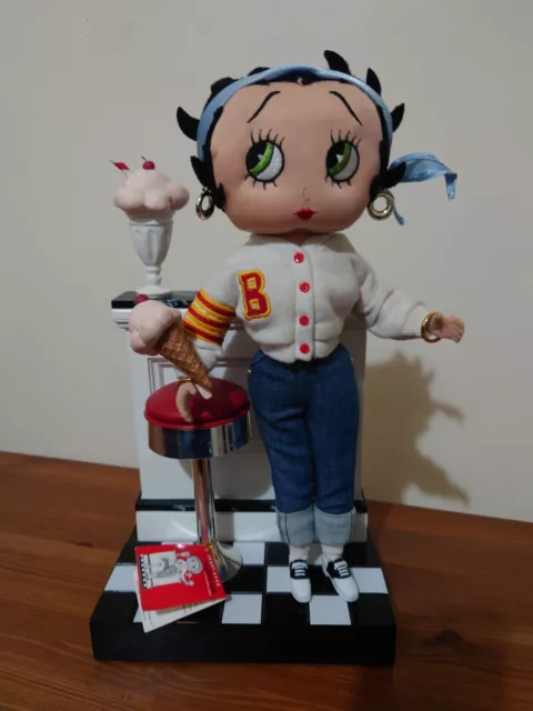 Betty Boop Varsity Girl At The Soda Shop Limited Edition Soft Sculpture Doll 13"