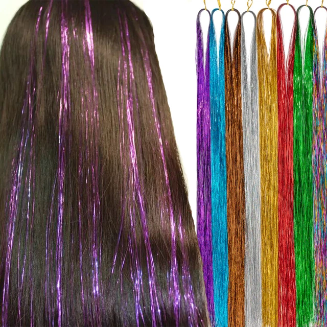 LONG 120CM HOLOGRAPHIC Glitter Tinsel Hair Extensions Sparkle Highlights Party EUR 8,97 - PicClick IT LONG 120CM HOLOGRAPHIC Glitter Tinsel Hair Extensions Sparkle Highlights Party EUR 8,97 - PicClick IT