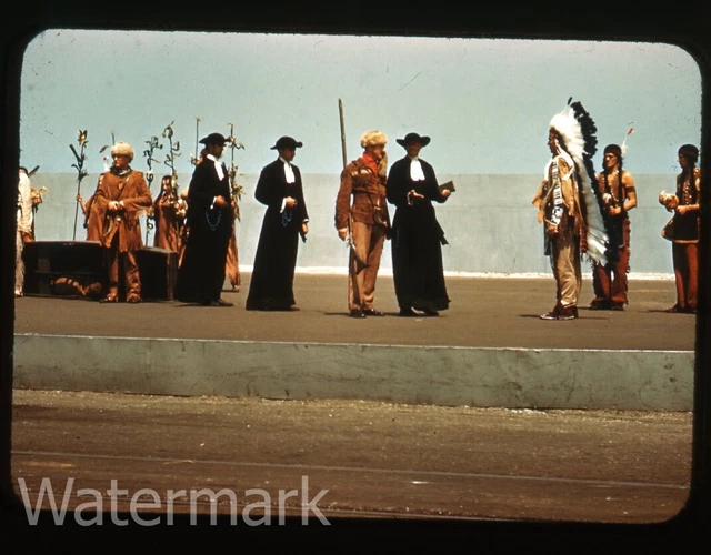 1949 Kodachrome DUPLICATE photo slide Chicago IL Railroad Fair #2