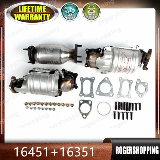 CATALYTIC CONVERTER SET BANK 1 AND 2 AND REAR For Honda Pilot 3.5L 2009