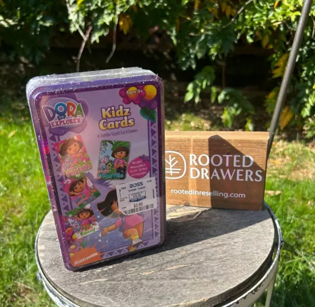 NIP Dora The Explorer Kids Cards 4 Jumbo Sized Card Games Nickelodeon Nick Jr.