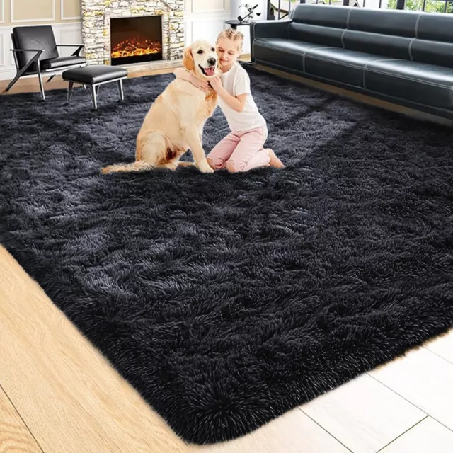 Grande tappeto antiscivolo morbido morbido morbido soggiorno camera da letto tappetino spesso 2