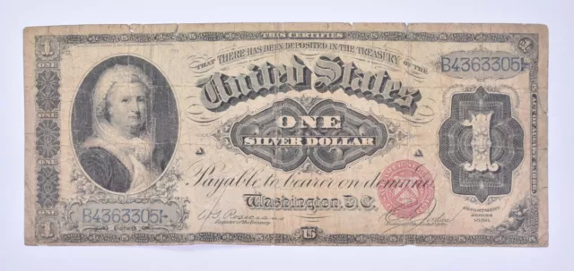 1886 $1 United States Silver Certificate - Large Note *8549