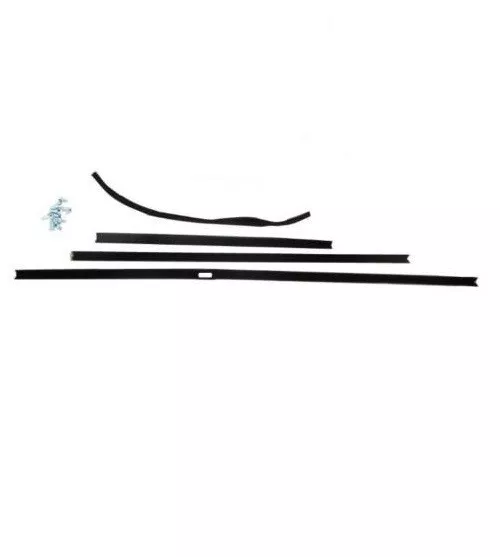 Front Door Top Sliding Window Channel Set For Land Rover Series 2 3 Black Part