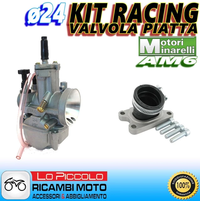 Pipe Admission Moteur AM6 Minarelli - Compatible Beta RR, Aprilia MX/RX, Scooter, Mobylette