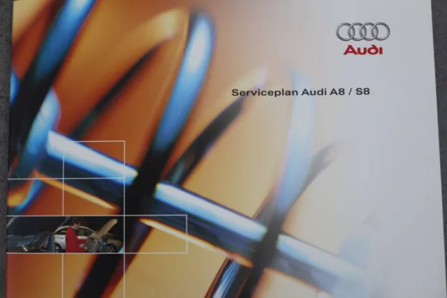 AUDI A8 / S8  Serviceplan "OHNE Einträge"  Stand: Mai 2001 - Serviceheft Deutsch