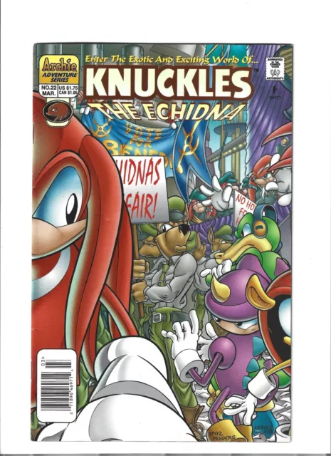 Knuckles the Echidna #22 Controversial issue, Rare Newsstand Low Print Run 1999