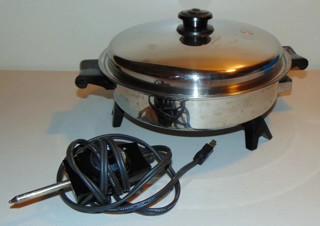 Saladmaster 11" Electric Skillet Oil Core w/ Vapo Lid & Power Cord #7817 Saladmaster 11" Electric Skillet Oil Core w/ Vapo Lid & Power Cord #7817