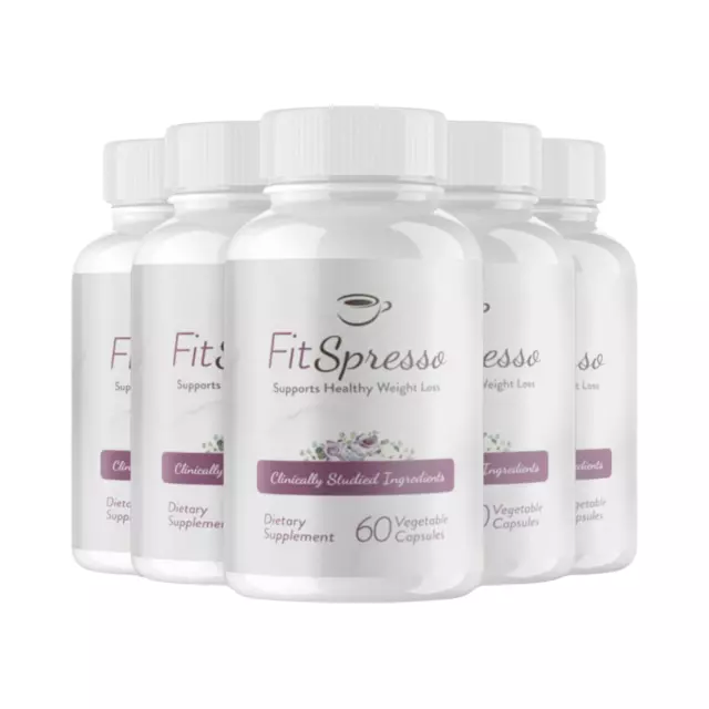 5-Pack FitSpresso Health Support Supplement -New Fit Spresso (300 Capsules)