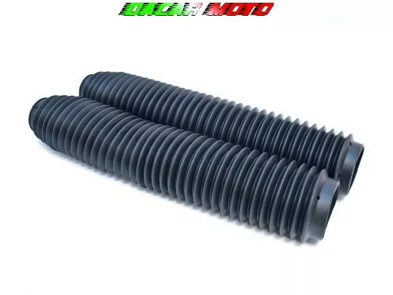 COPPIA SOFFIETTO SOFFIETTI FORCELLA NERO MOTO Ø41/Ø55mm - Lunghezza 370mm