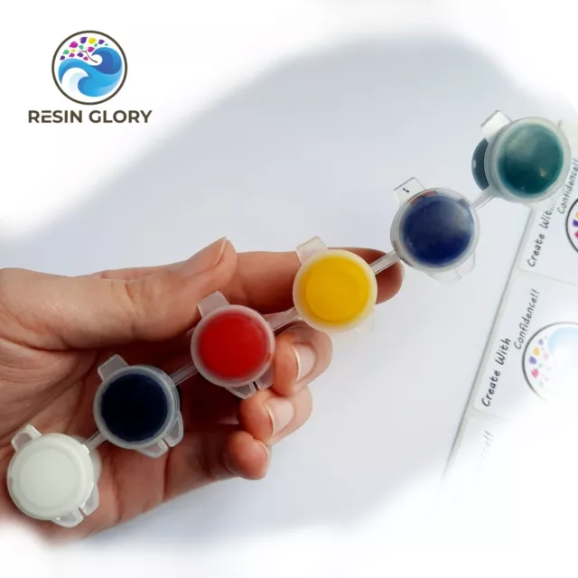 6 Color Set of 5ml Epoxy Resin Pigment Paste Solid Opaque colorant for Art Craft 3