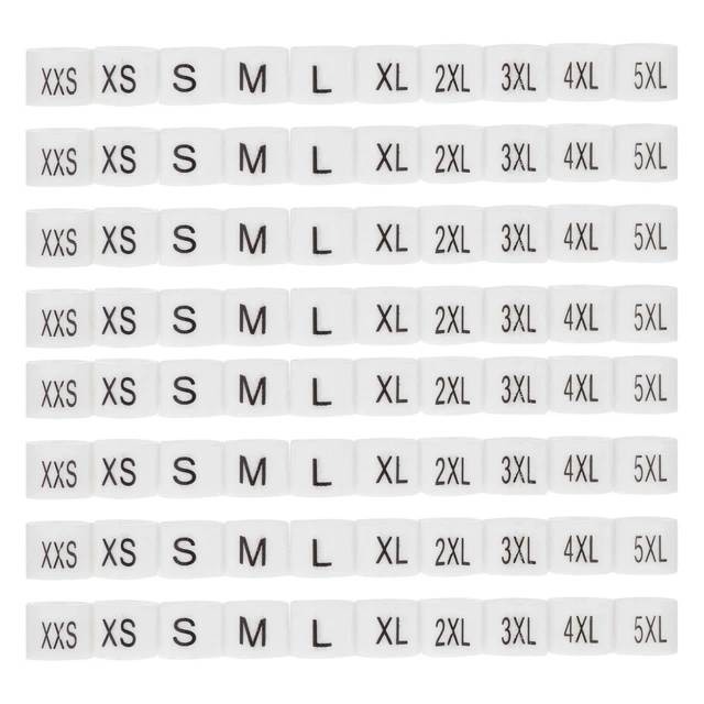 100 piezas perchas tamaño marcador tallas marcador gama marcador kit