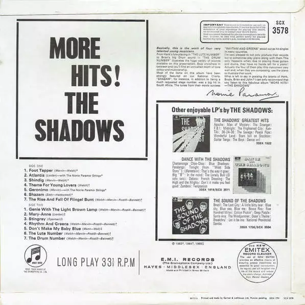 The Shadows - More Hits! (Vinyl) 2