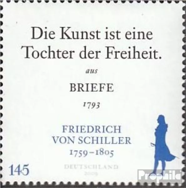 FRD (FR.Germany) 2765 (complete issue) FDC 2009 Friedrich of Schiller