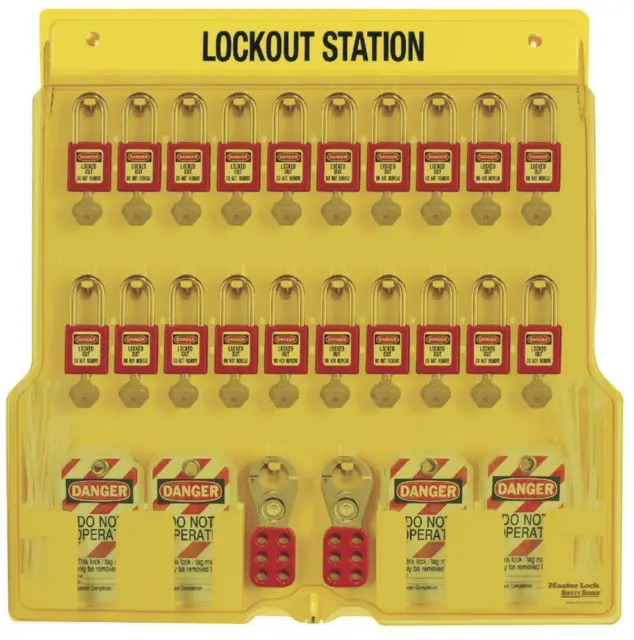 Master Lock - 1484BP410 - Stazione di blocco, Kit lucchetto 20