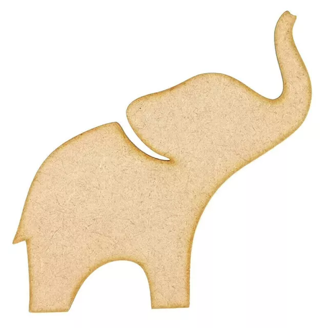 Mignon bébé éléphant MDF formes artisanales en bois étiquette blanche décoration pépinière animal 2