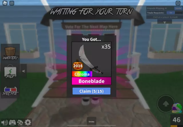 Boneblade, Trade Roblox Murder Mystery 2 (MM2) Items