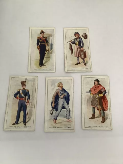 1926 John Sinclair Cigarettes Cards - British Sea Dogs 5/50 Cards DD