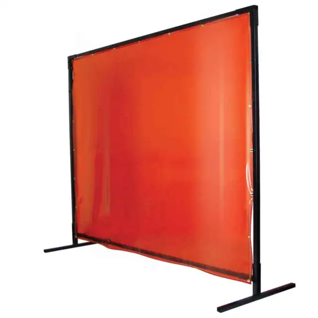 Black Stallion 6X6VSQF1-ORA 6x6 ft Orange Saf-Vu Welding Screen with Quickframe
