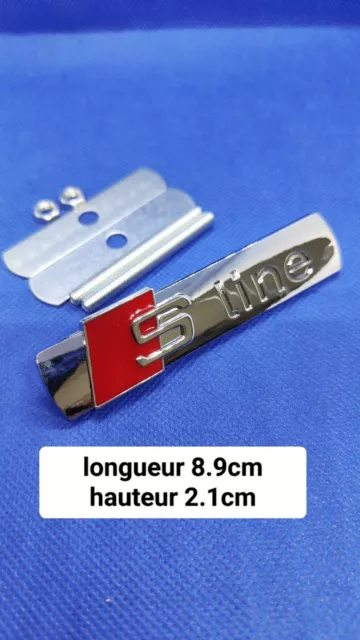 Logo S LINE Calandre Emblème Logo SLINE Chrome 8.9cm X 2.1cm