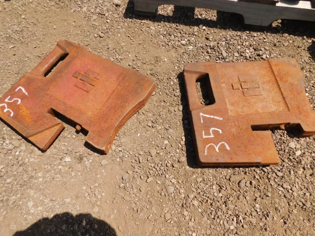 International Harvester Tractor, Front Suitcase Weights x 2, Tag #357