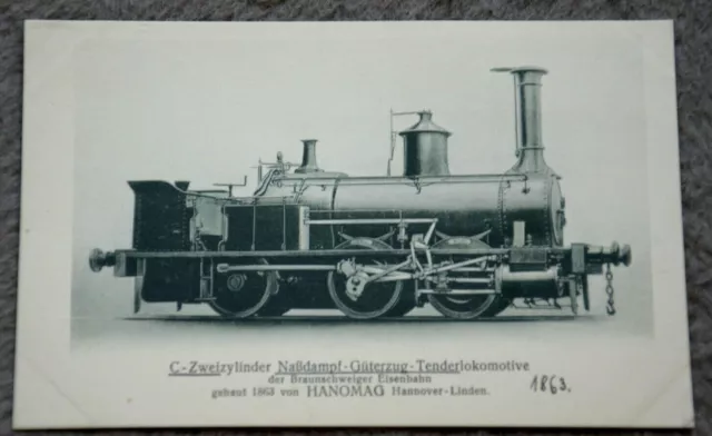 37335 Ak Locomotora Naßdampf Dos Cilindros Braunschweiger Ferrocarril