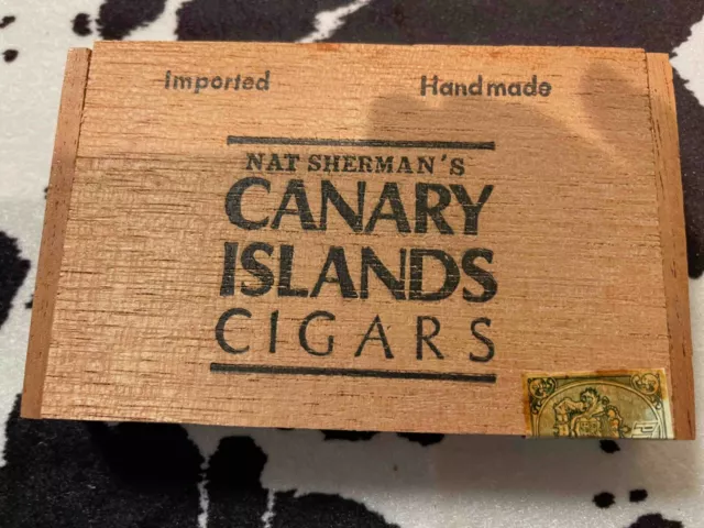 Cigar Box Nat Sherman's Canary Island's Cigars Handmade
