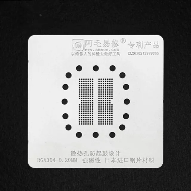 Amaoe Heating Template BGA304 BGA Stencil Reballing IC Pin Solder Tin Plant Net